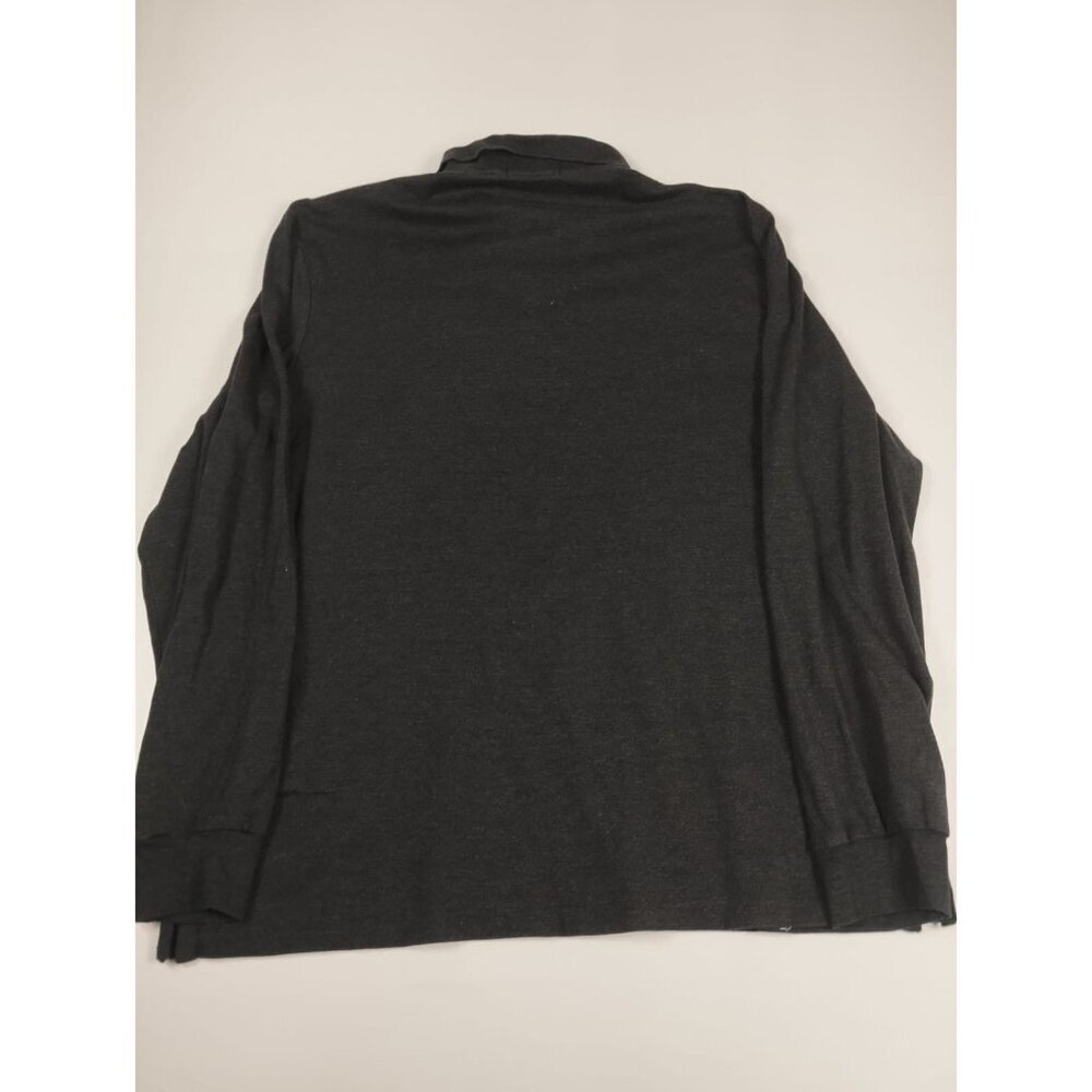 Polo Ralph Lauren Men XL Long Sleeve Polo Shirt Charcoal Gray Cotton Classic Fit - Picture 2 of 6